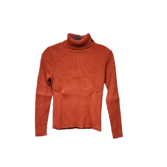 Lauren Ralph Lauren Orange Turtleneck with LRL Embroidered on Neckline Size  S - Picture 1 of 6